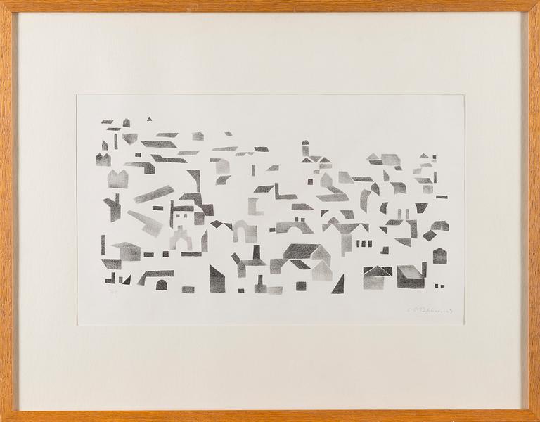 TEUVO-PENTTI PAKKALA, litografia, signeerattu ja päivätty -63, numeroitu 12/25.