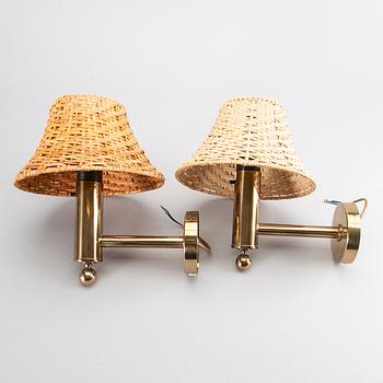 BERGBOMS, a pair of wall lamps, "V-18", second half of 20th century.