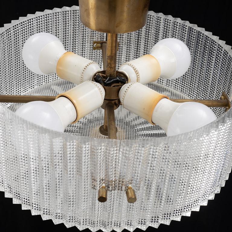 Carl Fagerlund, a ceiling lamp, Orrefors, Sweden, second half of the 20th century.