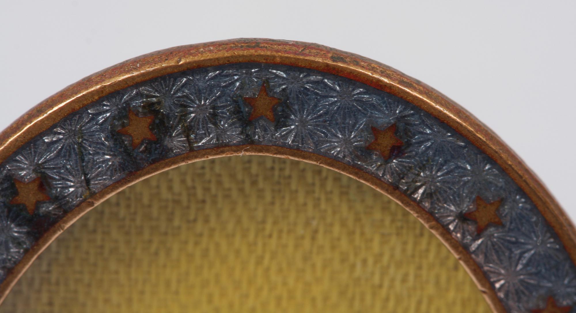 RAMAR, ett par, emalj,mässing, 1800/1900-tal.