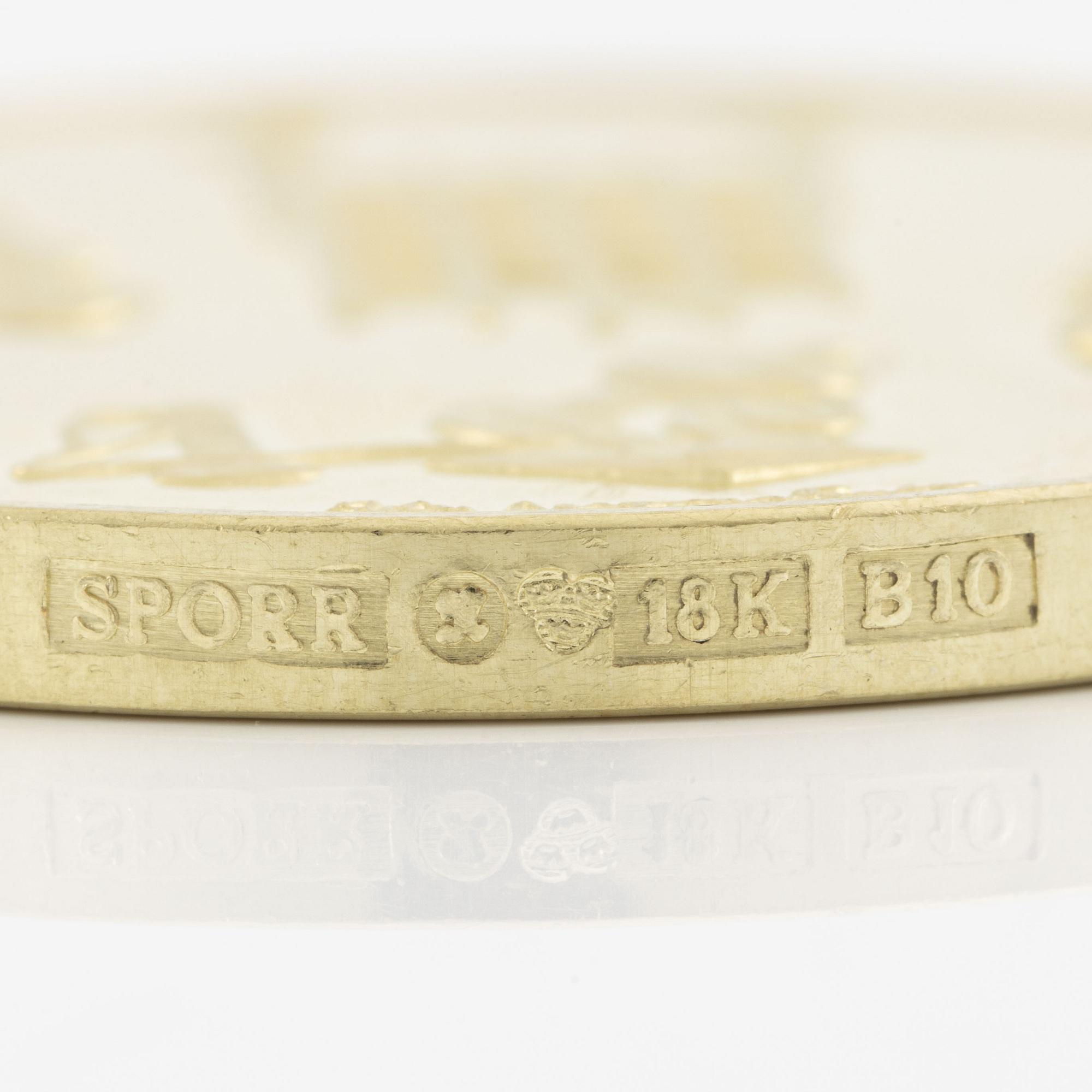 Minnesmedalj, LM Ericson 1876-1976, 18 k guld, Sporrong.
