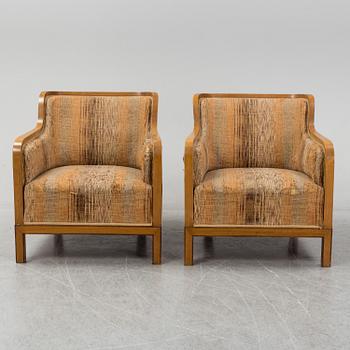 A pair of easy chairs by David Blomberg, 1930s.