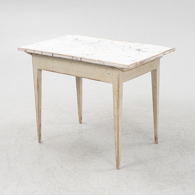 A painted Gustavian table, 19th Century.
