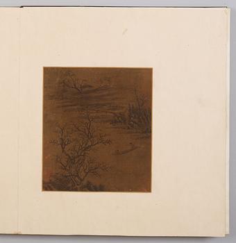 A fine album titled "Song Yuan ji jin ce", with 12 paintings, presumably Qing dynasty, 17/18th Century.