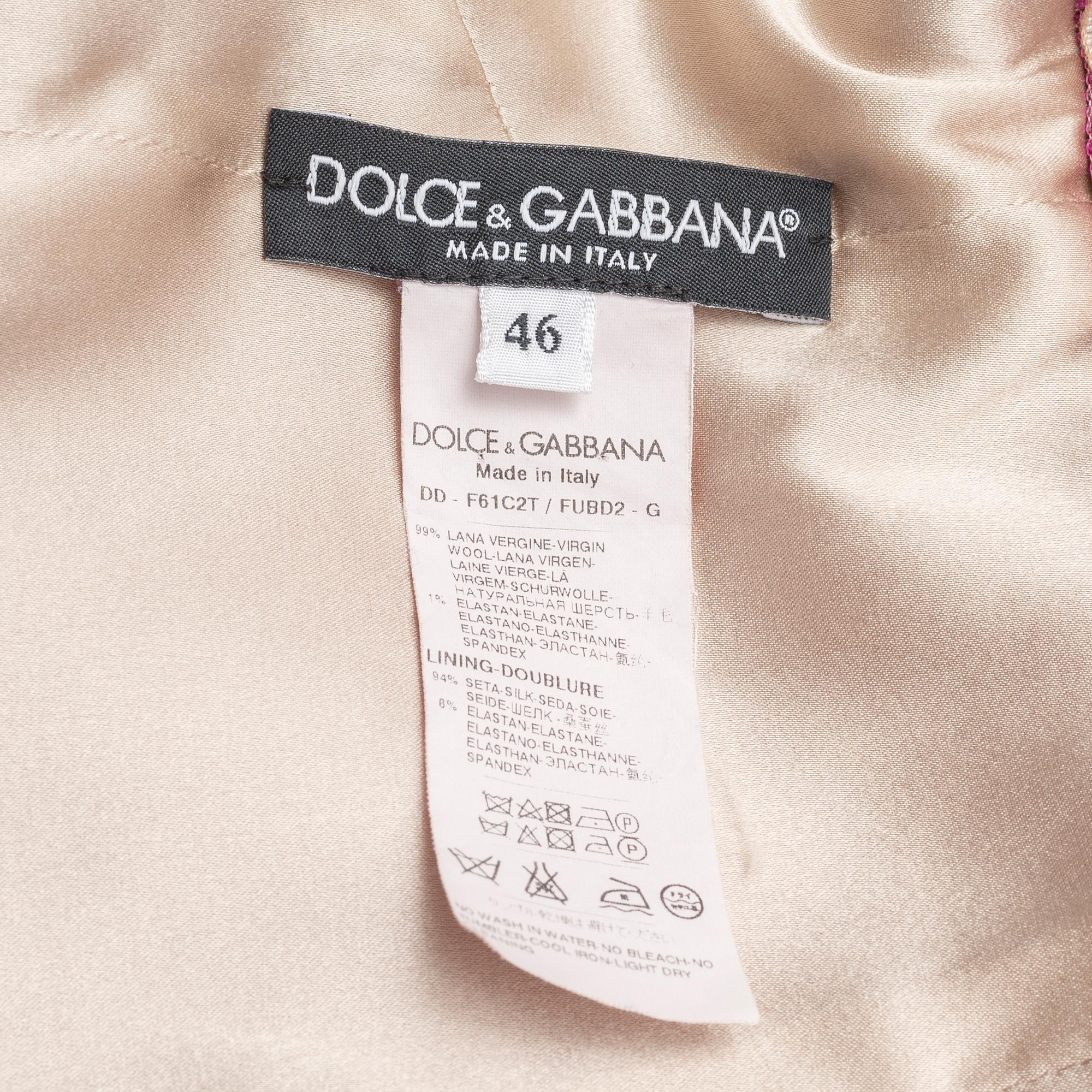 DOLCE GABBANA, dress, italian size 46.