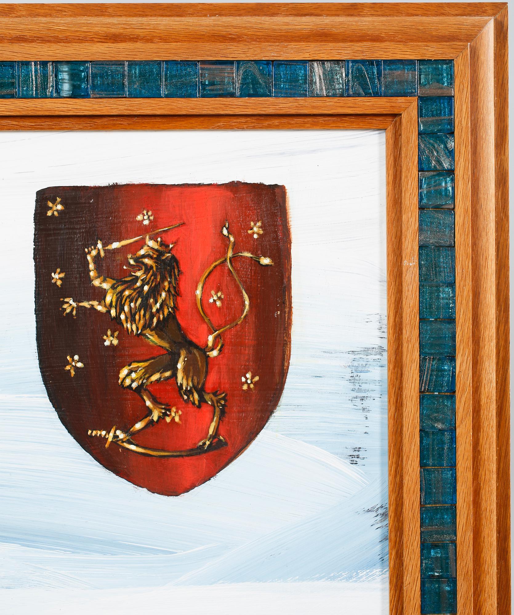 ERNST BILLGREN, oil on panel with mosaic frame signed EB.