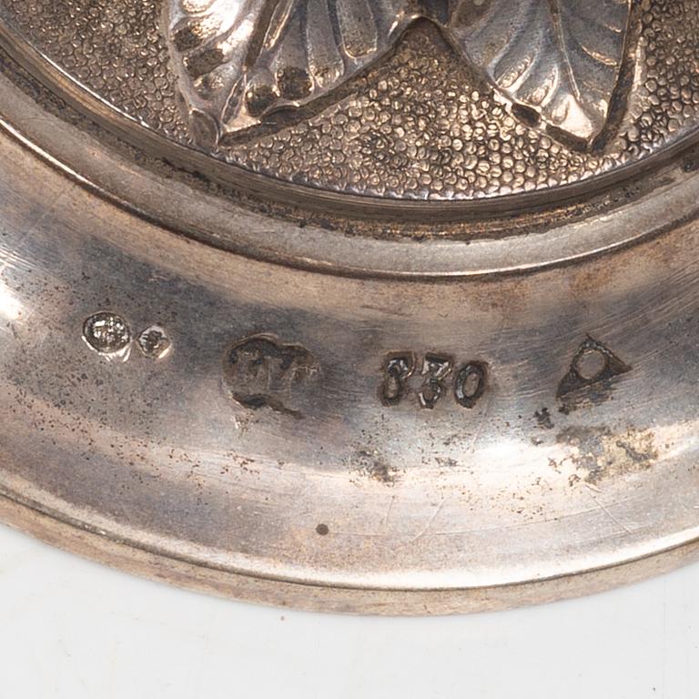 Table accessories, 3 pieces, silver, Louis XVI style, early 20th century.