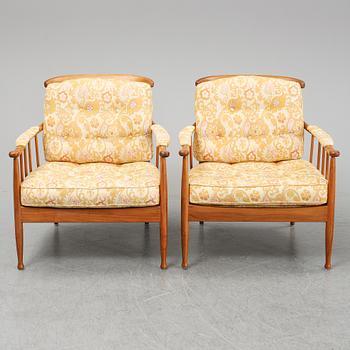 A pair of easy chairs 'Skrindan' by Kerstin Hörlin-Holmquist, OPE.