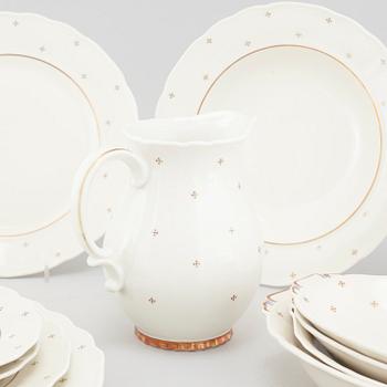 58 pieces of porcelain tableware from Rörstrand, 20th century.