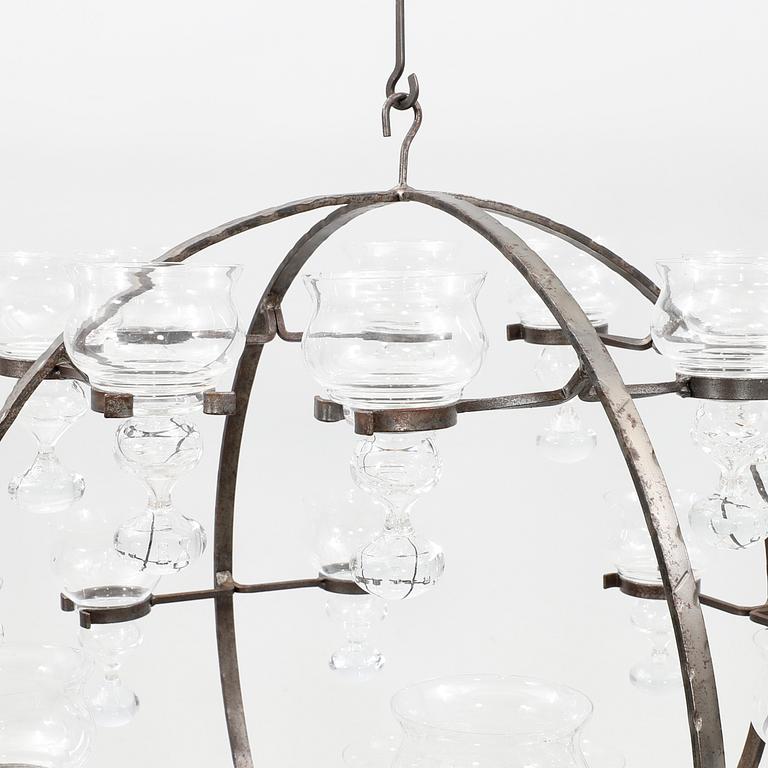 Bertil Vallien, chandelier Kosta Boda late 20th century.