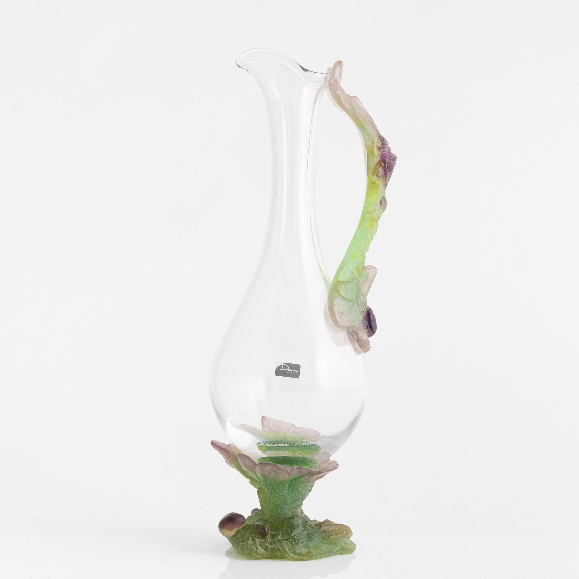 Carafe, glass, Daum, France, latter half of the 20th century.