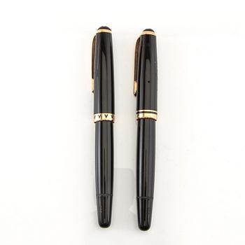Montblanc fountain pens, 2 pcs Meisterstuck no. 252 and no. 262.