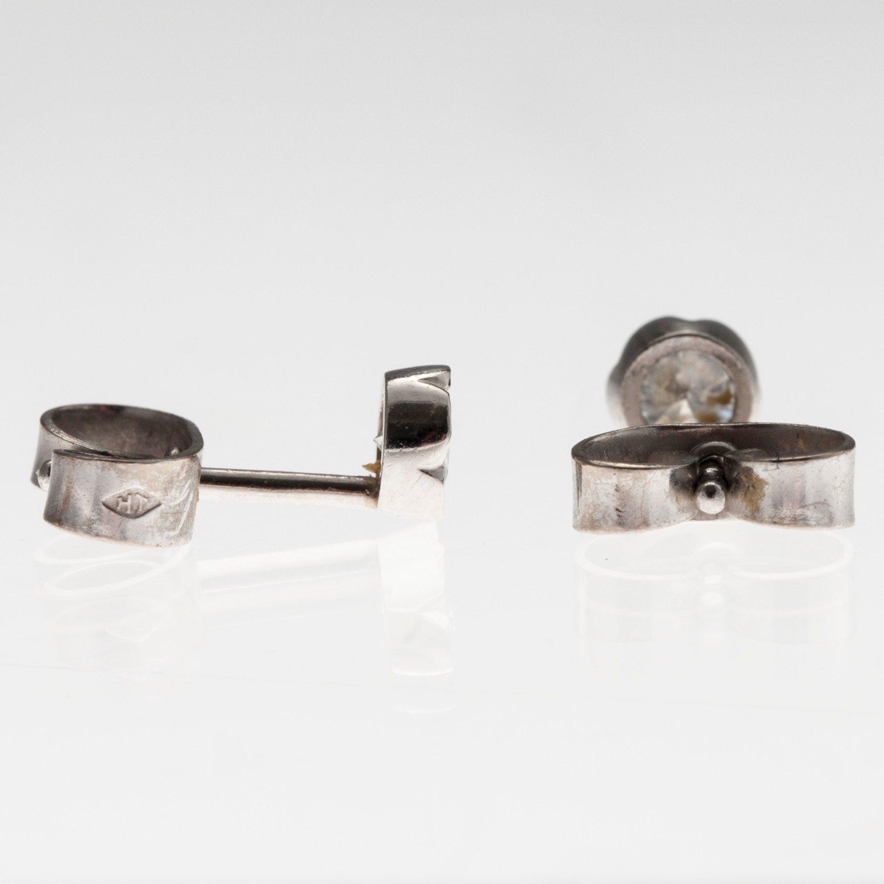 EARRINGS, 18K white gold, brilliant cut diamonds c. 0.50 ct. H/vs. Herbert Tillander 1977-80.