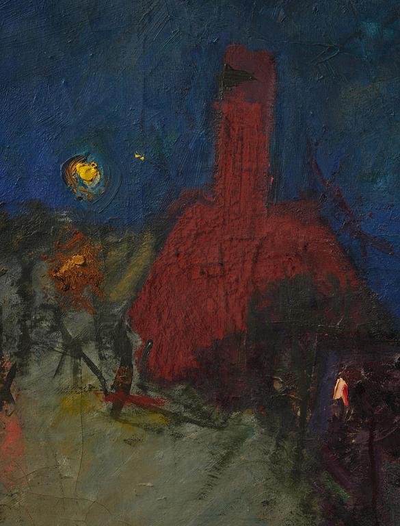 Oluf Høst, Landscape with houses, Bornholm.