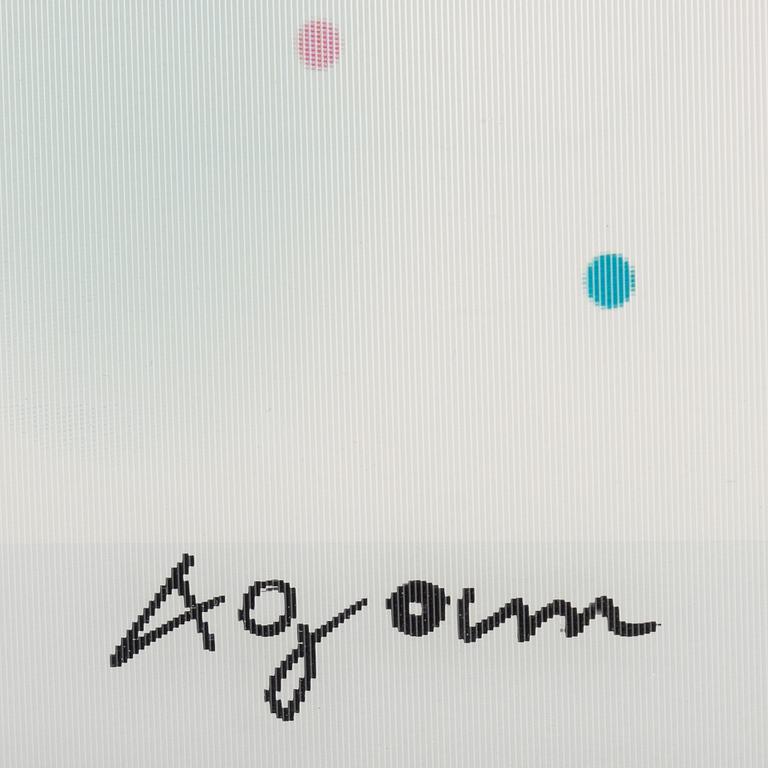 Yaacov Agam, lenticular agamograph, signed in print XXIX/XC.