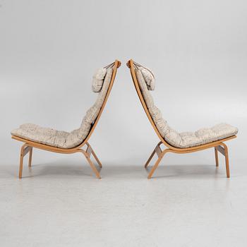 Knud Faerch, fåtöljer, ett par, "Bolman", 1960/70-tal.