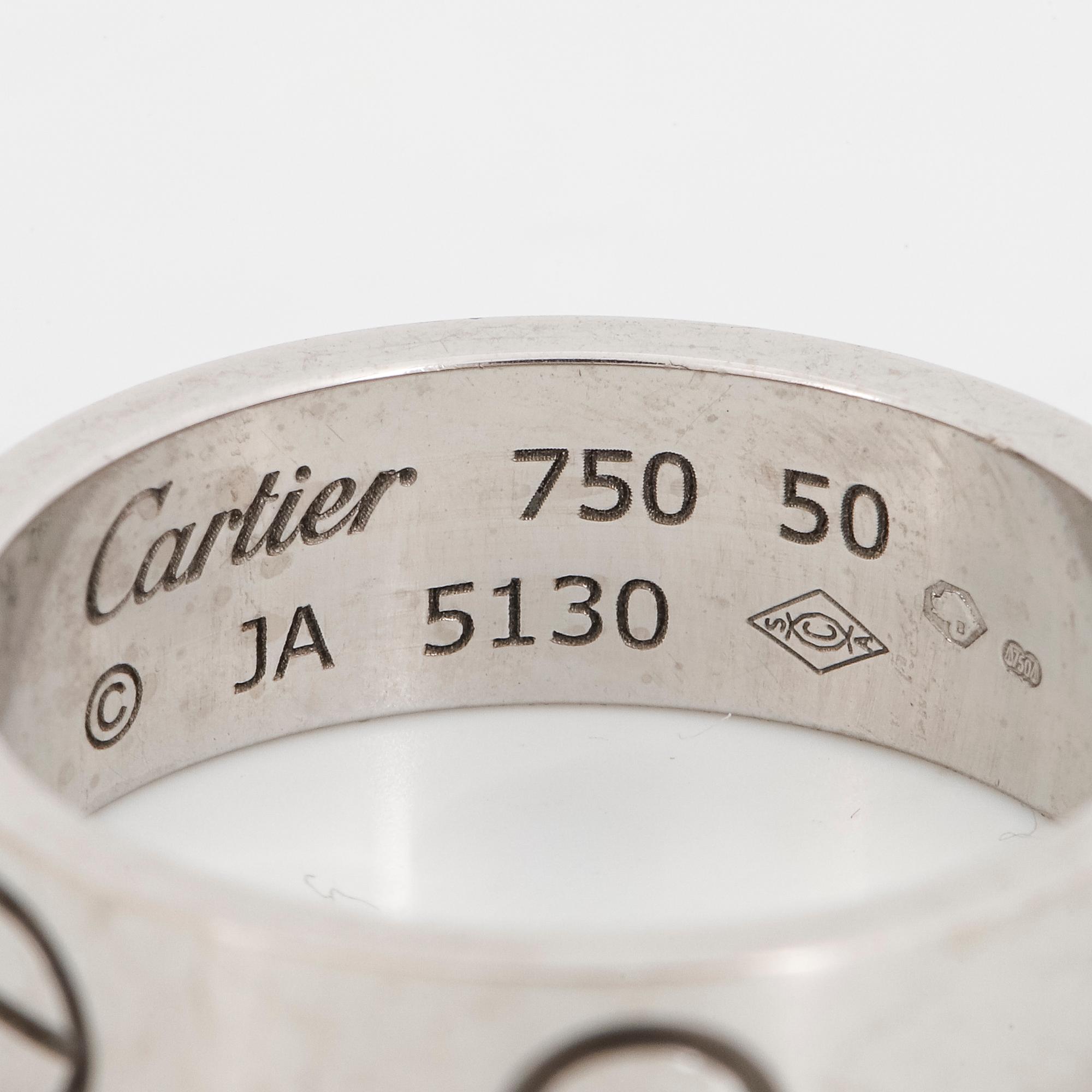 CARTIER, "Love" ring.