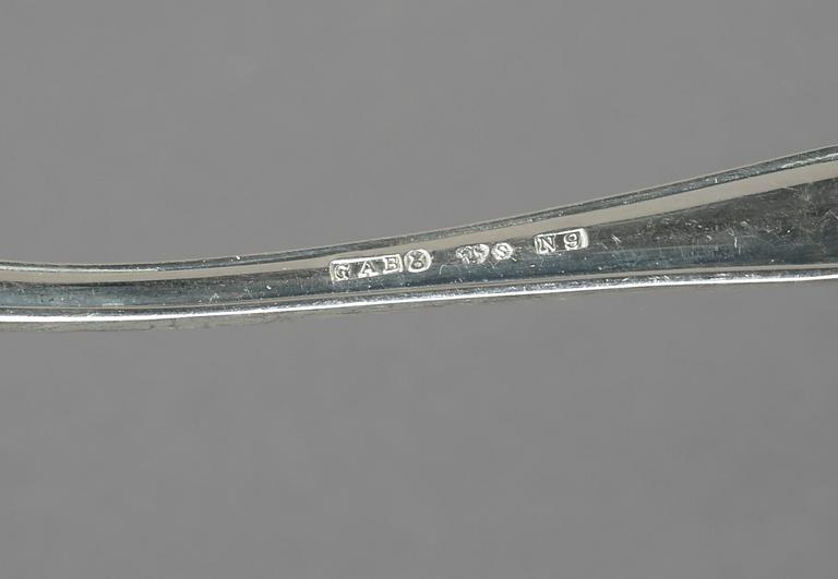 BESTICK, silver 24 delar,  "Drottning Viktoria", bland annat GAB, Stockholm, 1963. Vikt ca 765g.