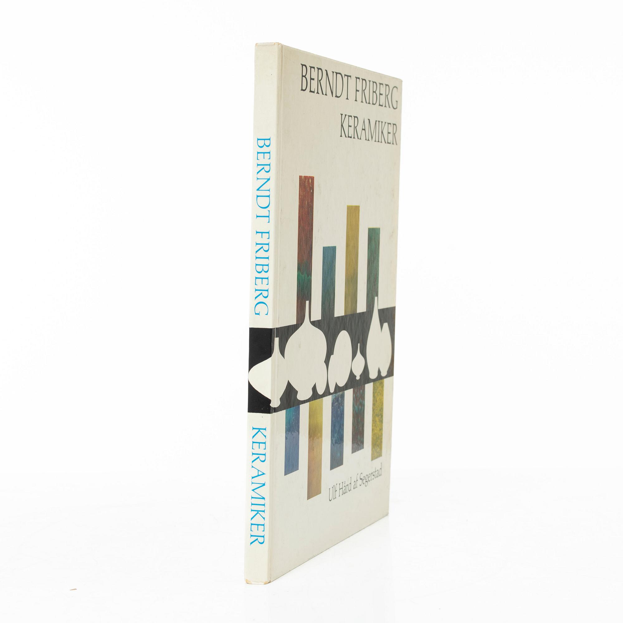 Berndt Friberg, miniatyrvaser, tio stycken, stengods, Gustavsbergs Studio 1960-/70-tal, samt bok.