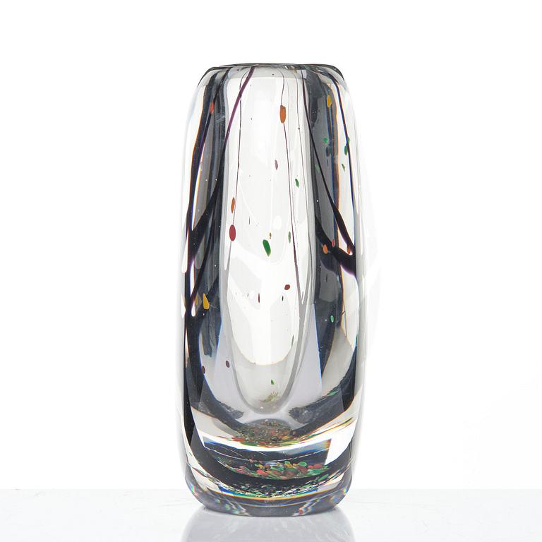 Vicke Lindstrand, a glass vase "Autumn", Kosta 1950s/60s.