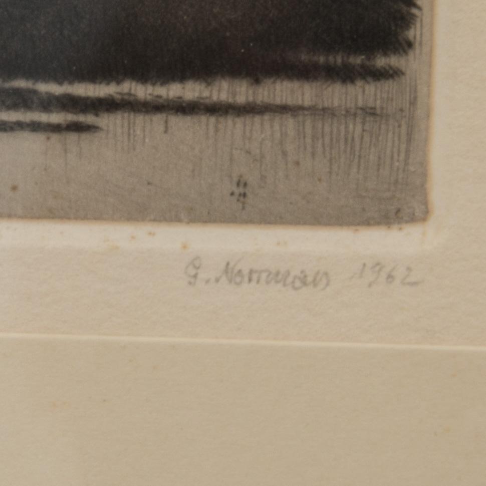 GUNNAR NORRMAN, torrnål, signerad och daterad 1962.