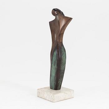 Stan Wys, sculpture. Signed. Numbered 2/12. dated 1999. Bronze. Total height 32,5 cm.