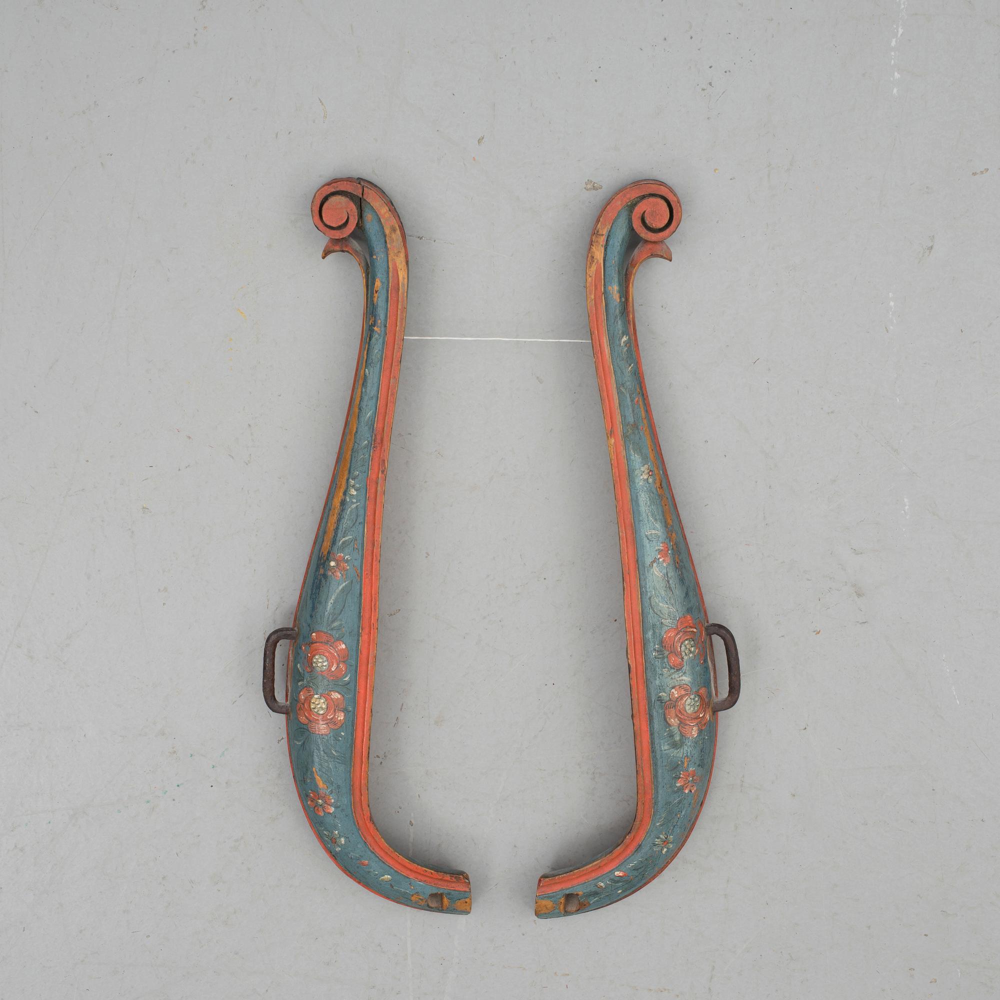 LOKOR, ett par, allmoge, 1800-tal.