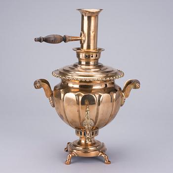 SAMOVAR, mässing, Tula, Ryssland 1800-talets slut.