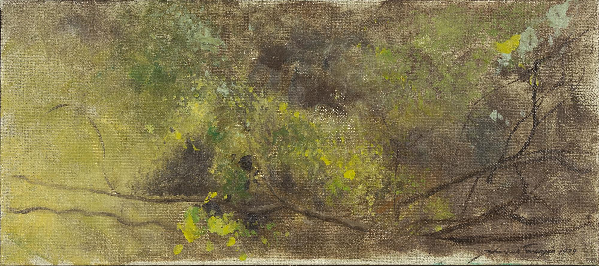 John-E Franzén, oil on canvas, signed and dated 1979. Dated Fylleskog 1979 verso.