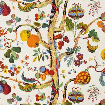 Josef Frank, gardiner, ett par, "Vegetable Tree", Firma Svenskt Tenn.