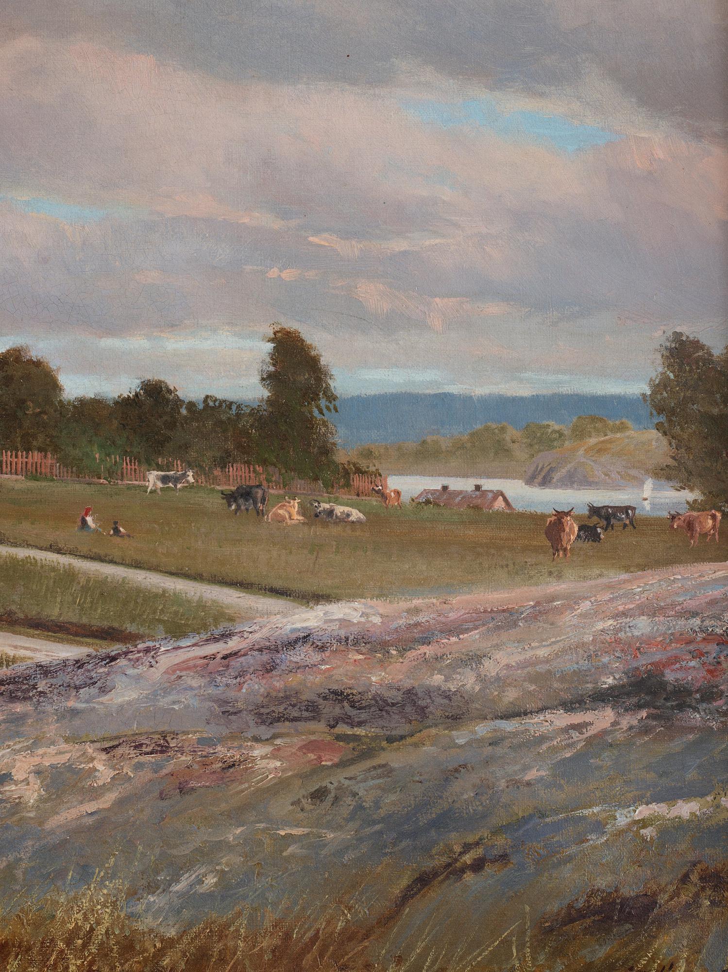 Jacob Hägg, Ståthöga herrgård i sommarsol.