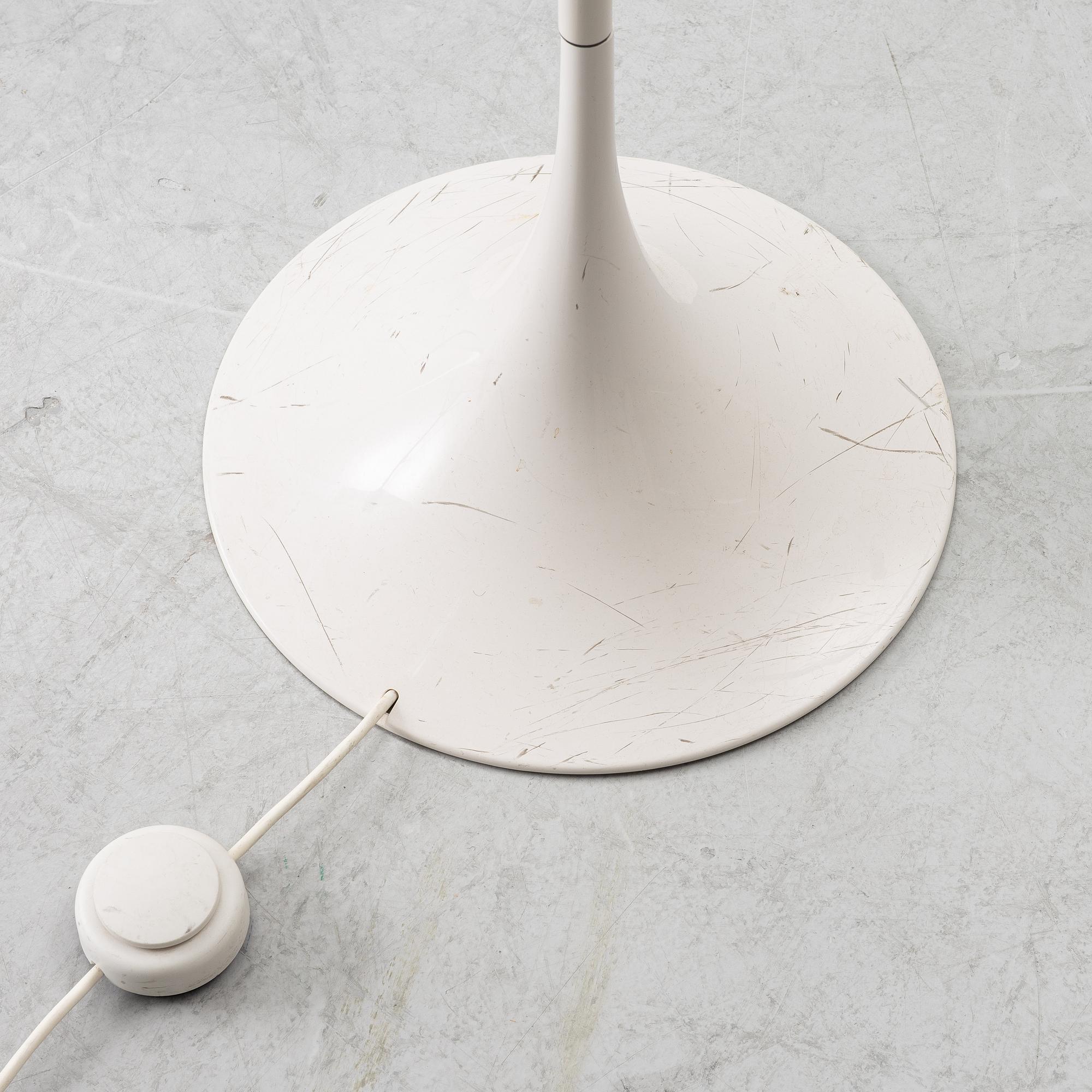 Verner Panton, a pair of 'Panthella' floor lamps, Louis Poulsen, Denmark.