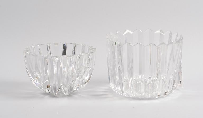 GLASSKÅLAR, 2 st, Orrefors.
