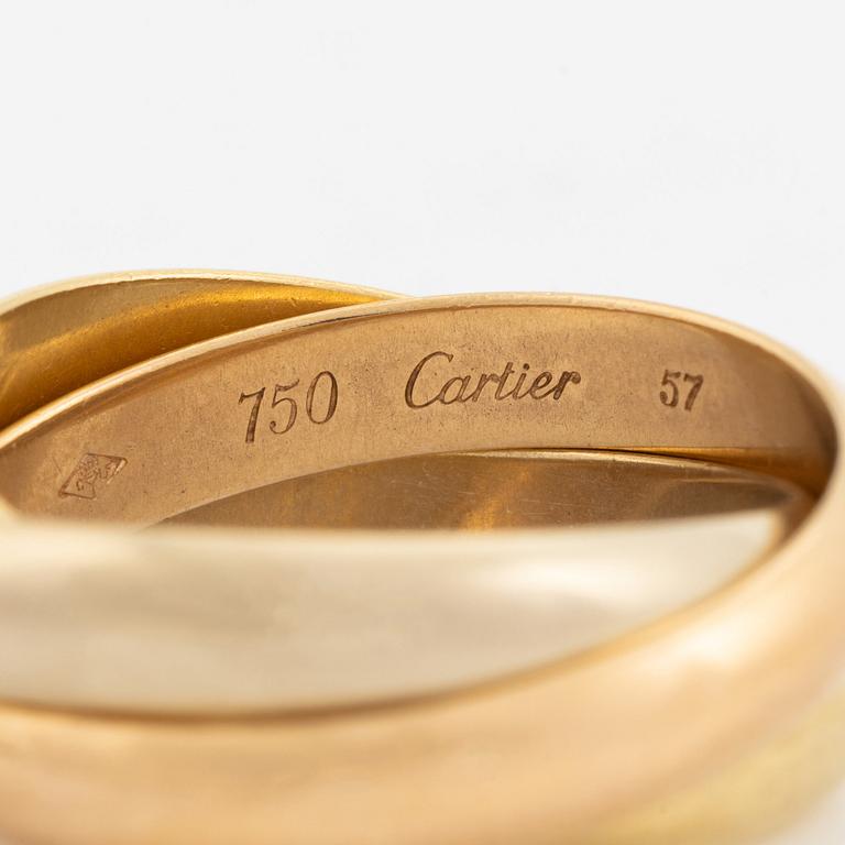 Cartier, ring, "Trinity", 18K tri-coloured gold.