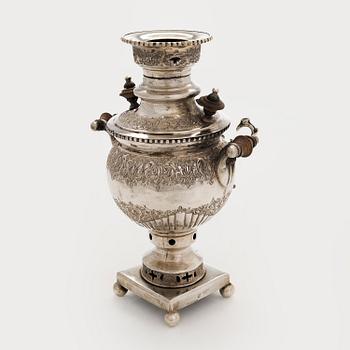 A Persian miniature silver samovar, first half/mid-20th century, Finnish import marks, Helsinki 1953.