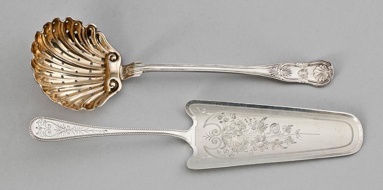 PARTI BESTICK, 26 delar, silver, bl.a. Sverige, 1800/1900-tal. Tot vikt ca 430 gram.