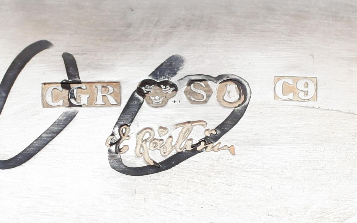 SKÅL, silver, Erik Råström, Stockholm 1953. Vikt ca 466 g.