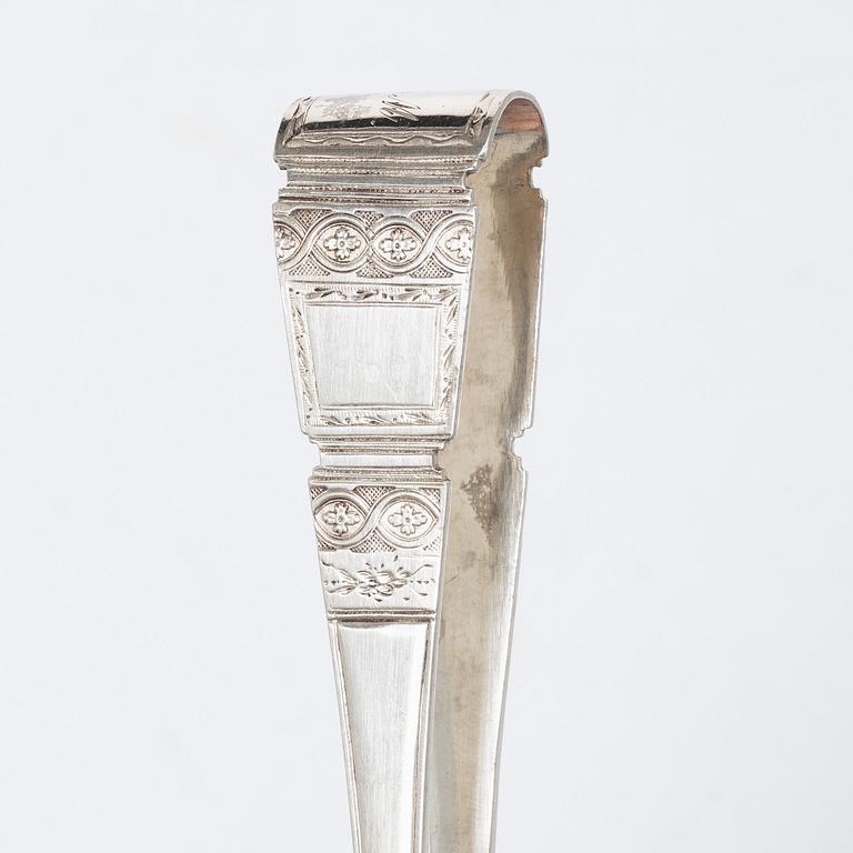 Stefan Westerstråhle, sockertång, silver, Stockholm 1796.