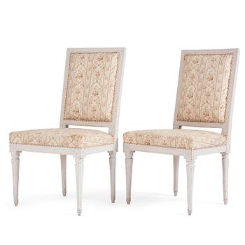 86. A pair of Gustavian chairs by J. Lindgren (master in Stockholm 1770-1800).