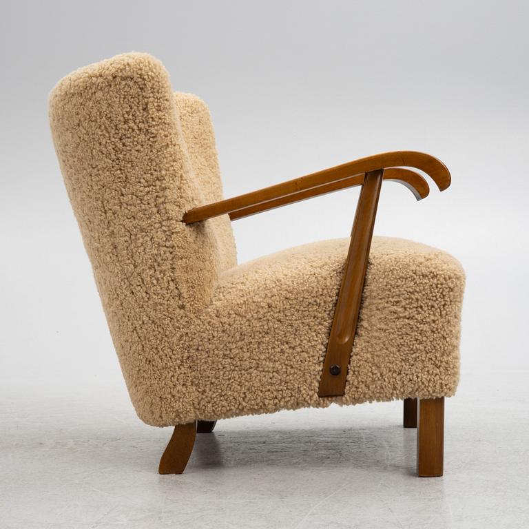 Lounge chair, Danish Modern, 1940s.