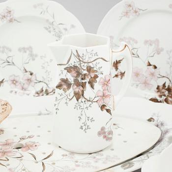 98 pieces of earthenware tableware from Rörstrand, model "Risa", produced between 1888- 1908.