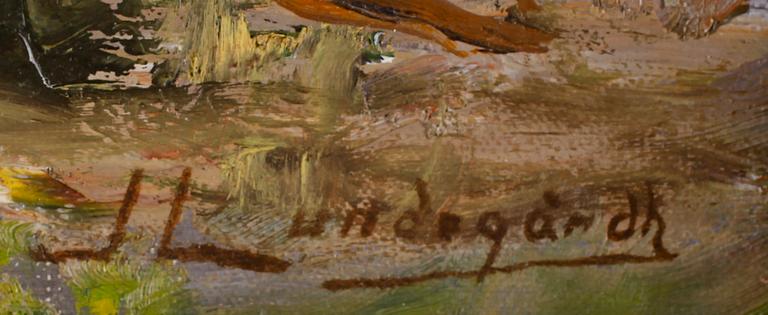 JOEL LUNDEGÅRDH, olja på pannå, signerad.