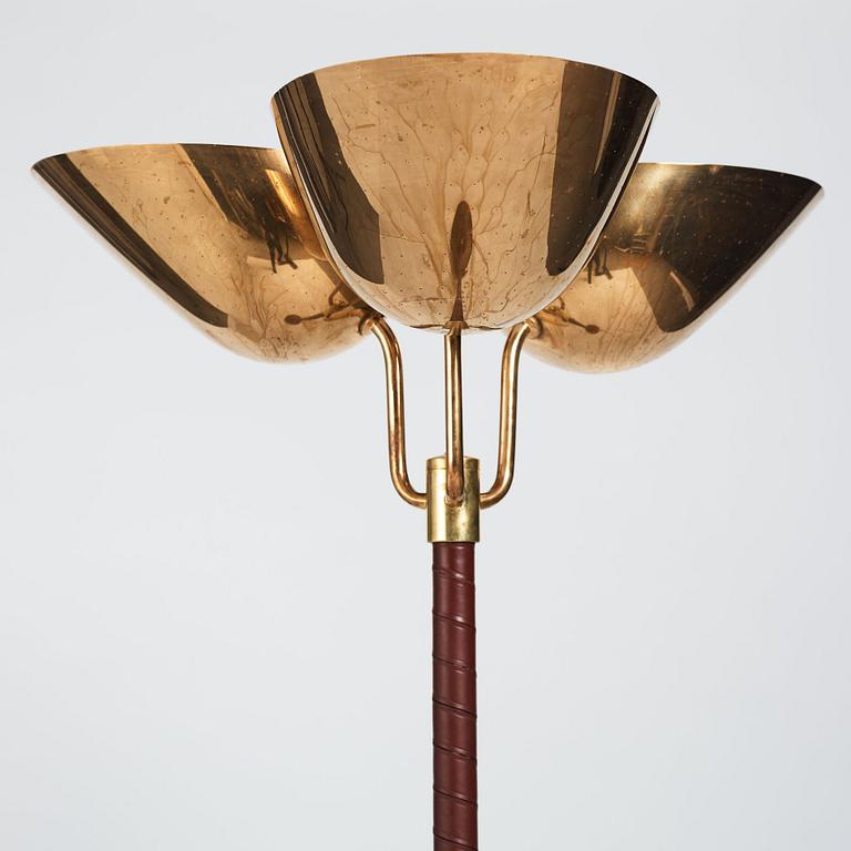 Carl-Axel Acking, a rare model "2645" floor lamp, Bröderna Malmströms metallvarufabrik, Sweden 1940-50s.