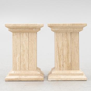 Pedestals, a pair, contemporary manufacture.