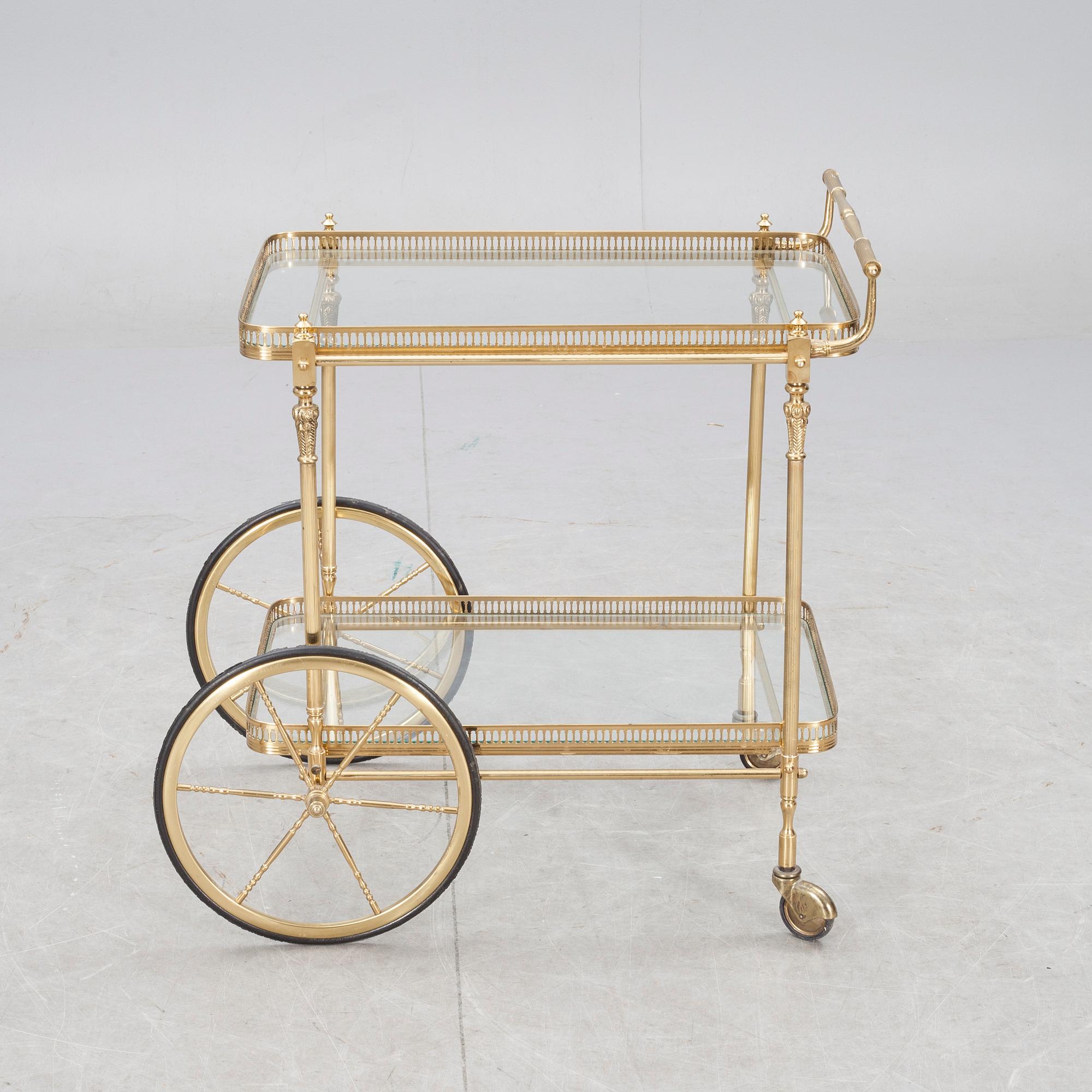 SERVERINGSVAGN, mässing, 1900-talets mitt.