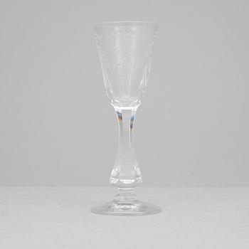 SHERRYGLAS och SNAPSGLAS, 23 st, "MacGuirlang", Fritz Kallenberg, Boda.