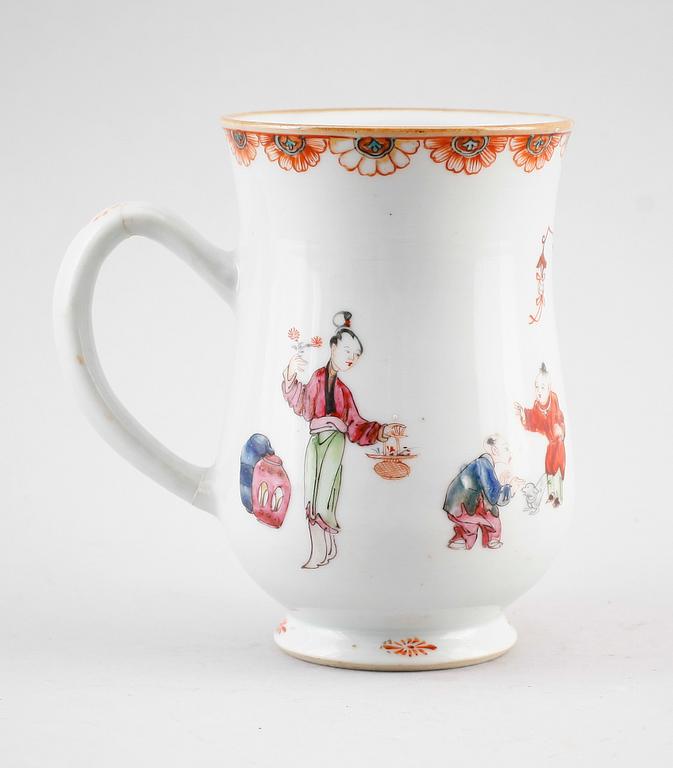 MUGG, porslin, Kina, Qianlong 1736-1795.
