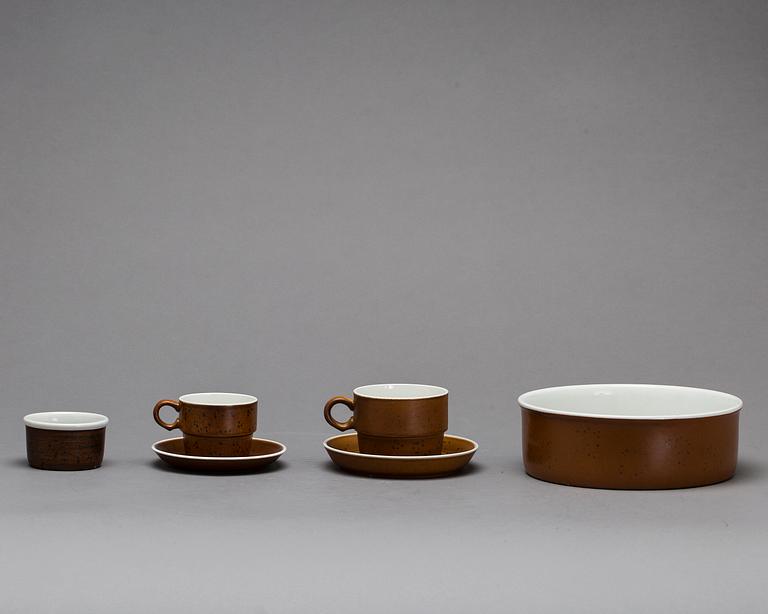 STIG LINDBERG, servisdelar 55 stycken, ugnssäkert gods, "Coq", Gustavsberg.