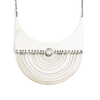 57. Tapio Wirkkala, A sterling silver necklace "Half-moon", E Westerback Helsinkki 1973.