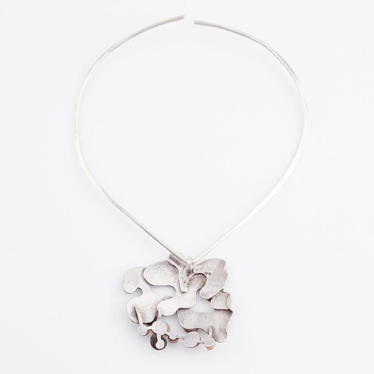 Inga-Britt "Ibe" Dahlquist, a silver and fossil necklace, Sweden.